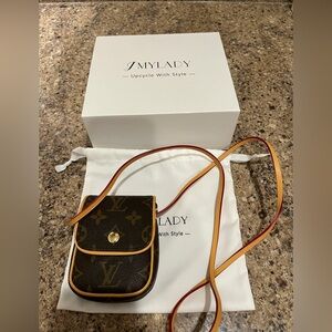 Upcycled Brown Monogram Small Crossbody Pouch J MY Lady LV